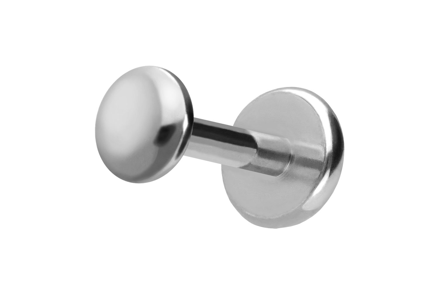 Titan Labret Piercing mit Push Fit DISC